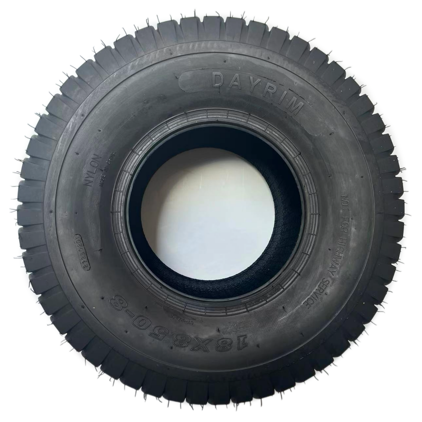 Dayrim 18x8.50-8 (2-Pack) Lawn Mower Turf Tires, V2 Tread Pattern, 4-Ply Tubeless Replacement Tires for Garden Tractors and Riding Mowers, Golf Cart Tires