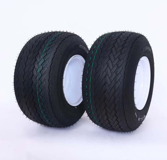 Dayrim 18x8.50-8 Tubeless Tires, 4-Ply, Set of 2, for Golf Carts, Garden Tractors, and Lawn Mowers