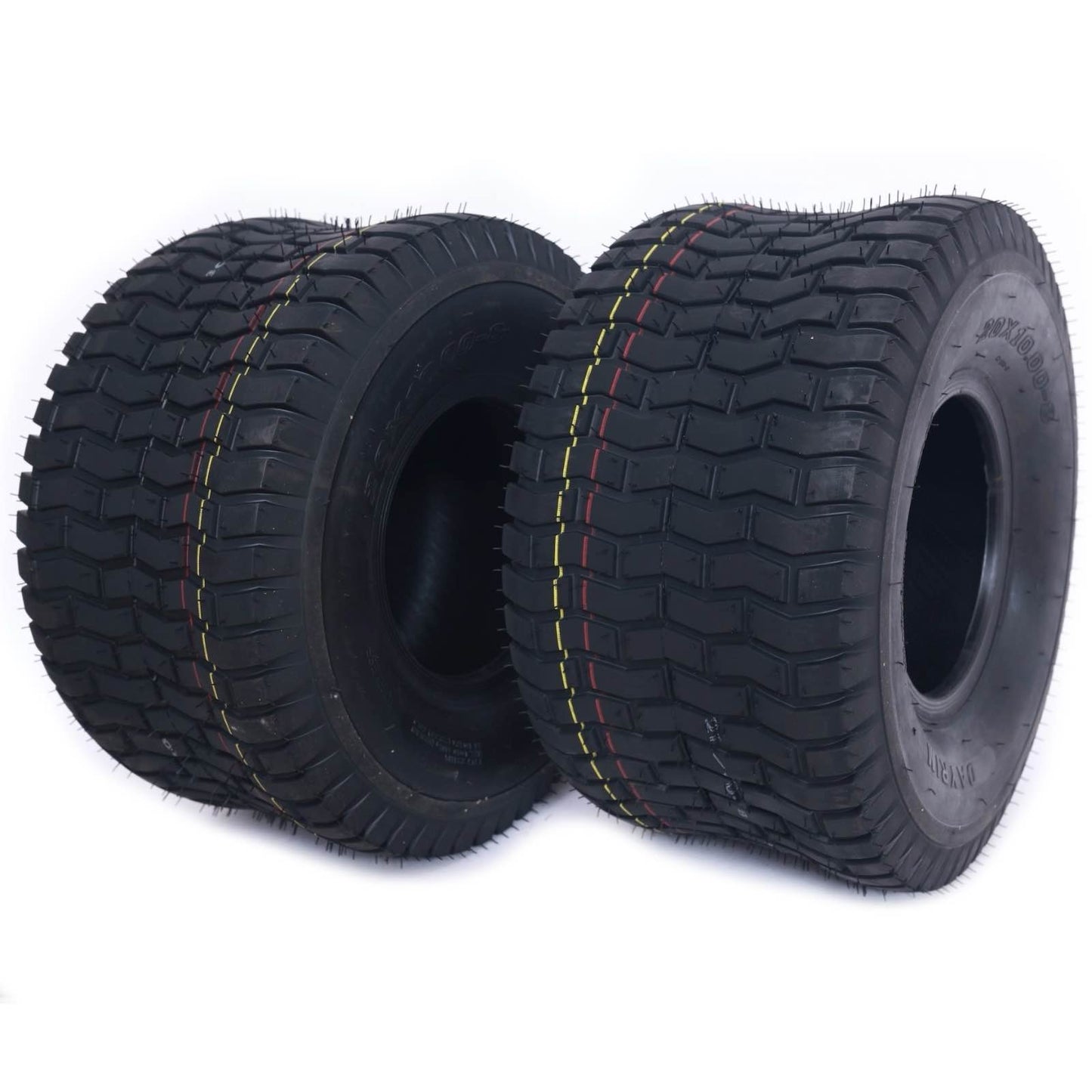 Dayrim 20x10-8 (2-Pack) Lawn Mower Turf Tires, V2 Tread Pattern, 4-Ply Tubeless Replacement Tires for Garden Tractors and Riding Mowers,Golf Cart Tires