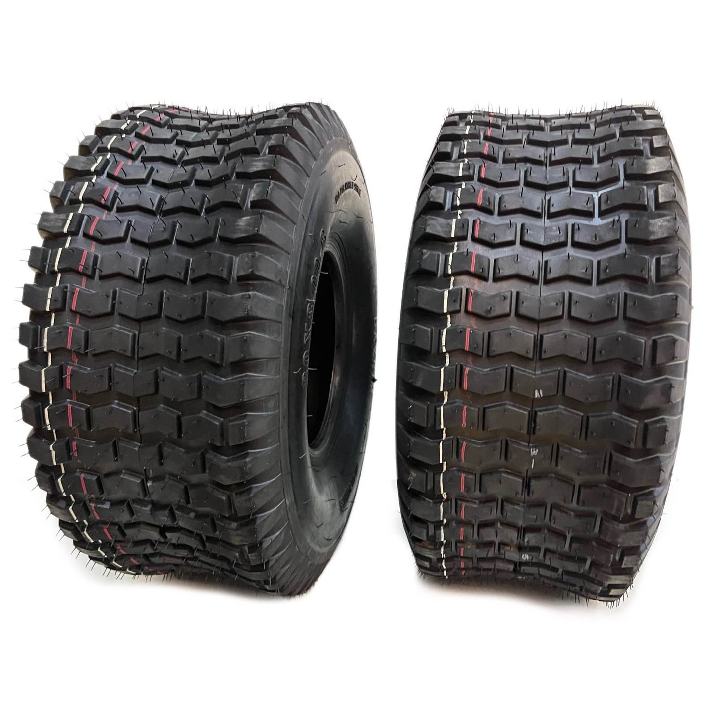 Dayrim 20x8.00-8 (2-Pack) Lawn Mower Turf Tires, V2 Tread Pattern, 4-Ply Tubeless Replacement Tires for Garden Tractors and Riding Mowers,Golf Cart Tires