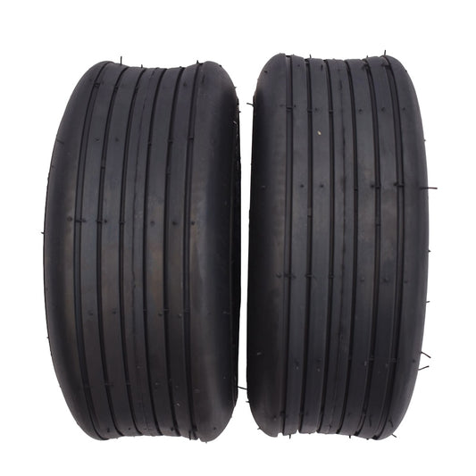 Dayrim 13x5.00-6 Lawn Mower Tires, Set of 2, Straight Rib Tread, Turf-Friendly 4-Ply Tubeless Tires for Lawn mowers & Garden tractors